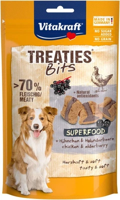 Vitakraft Treaties Bits superfood elderberry 100g koerte maiuspalad 